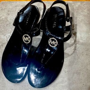 Patent Leather Michael Kors thong sandals